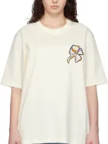 Lanvin White Clover Snake Patch T-shirt In Enamel