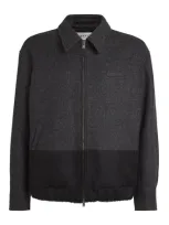 Lanvin Wool-blend Bomber Jacket In Black