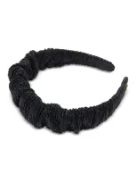 Lele Sadoughi Kelly Metallic Headband In Black