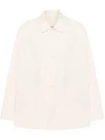 Lemaire Cotton Shirt Jacket In Neutrals