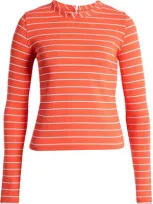 Lemlem Azeb Long Sleeve Rashguard In Jeliba Tangerine