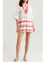 Lemlem Belkis Mixed Stripe Cotton Blend Cover-up Dress In Tizita Fiesta