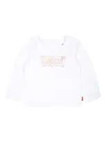 Levi's Babies' Batwing Long-sleeve Puff-sleeve Top In White