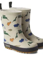 Liewood Kids' Mason Printed Rain Boots In Brown