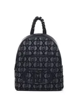 Liu •jo Logo-embroidered Zipped Backpack In Black