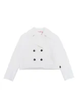 Liu •jo Kids' Double-breasted Blazer In White