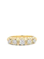 Lizzie Mandler Fine Jewelry 18kt Yellow Gold Crescent Diamond Ring In 金色