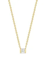 Lizzie Mandler Fine Jewelry 18kt Yellow Gold Mini Anchor Diamond Necklace