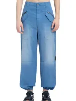 Loewe Loose Leg Cargo Pants In Blue