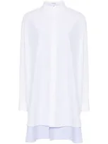 Loewe Cotton And Silk Blend Shirt Dress In White