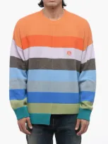 Loewe Men's Multicolor Block Striped Asymmetric Sweater In Neutral