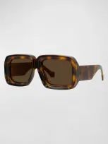 Loewe Logo Plastic Aviator Sunglasses In Dhav/brnmr