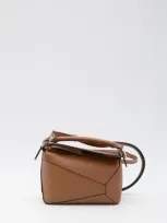 Loewe Puzzle Edge Mini Leather Crossbody In Brown