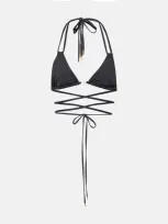 Loewe Paula's Ibiza Triangle Bikini Top In Black