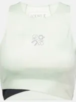 Loewe X On Logo Tie-dye Bra Top In White