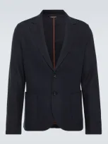 Loro Piana Silk And Cashmere Jacket In Blue