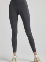 Losano Essential Pocket Legging In Charcoal