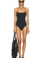 Loulou Studio Dionysos One Piece Swimsuit In Black