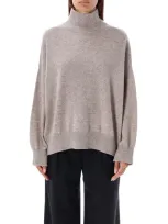 Loulou Studio Murano High Neck Knit In Grey