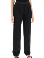 Loulou Studio Takaroa Trousers In Black