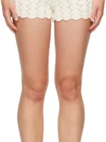 Loulou Studio Tiran Cotton Shorts In Ivory