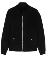 Low Brand Wool Bomber Jacket In Black