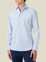 Luca Faloni Poplin Cotton Classic Shirt In Light Blue