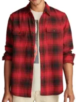 Lucky Brand Plaid Cloud Soft Flannel Button-up Shirt In Red Multi