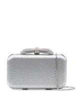 Mach & Mach Crystal-embellished Clutch Bag In Silver