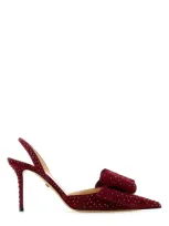 Mach & Mach 85mm Suede Pumps In Red