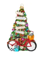 Mackenzie-childs Glass Bicycle Tree Decoration