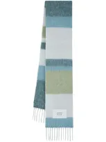 Maison Kitsuné Striped Scarf In P456 Freshwater