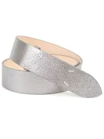 Maison Margiela Belt 45 Mm In Metallic Grey