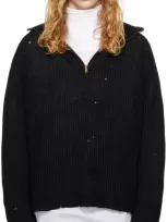 Maison Margiela Black Summer Shetland Knit Sweatshirt In 900f Black