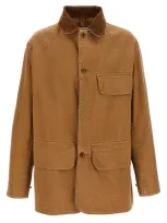 Maison Margiela Canvas Jacket In Brown