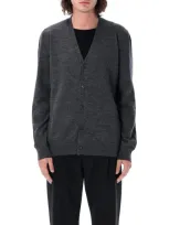 Maison Margiela Grey Wool Cardigan In Gray