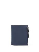 Maison Margiela Four-stitch Logo Leather Wallet In Blue