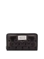 Maison Margiela Glam Slam Embroidered Wallet In Black