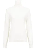 Maison Margiela High-neck Merino-wool Jumper In White