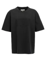 Maison Margiela Memory Of Logo Heavy T-shirt In Washed Black