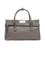 Maison Margiela Medium 5ac Leather Tote Bag In Grey