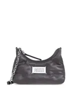 Maison Margiela Micro Glam Slam Zipped Shoulder Bag In Grey