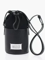 Maison Margiela 5ac Mini Grained Leather Bucket Bag In Black