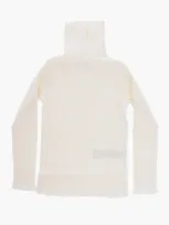 Maison Margiela Mm6 Ribbed Turtleneck Sweater In Neutral