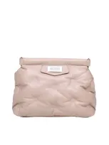 Maison Margiela Quilted Leather Handbag In Beige