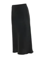 Maison Margiela Draped Midi Skirt In Navy