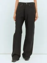 Maison Margiela Straight-leg Coated Jeans In Black