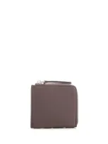 Maison Margiela Zip Around Wallet In Brown