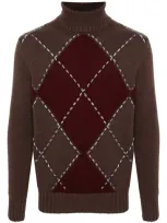 Malo Diamond-pattern Sweater In Multi