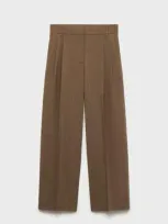 Mango Trousers Olive Green